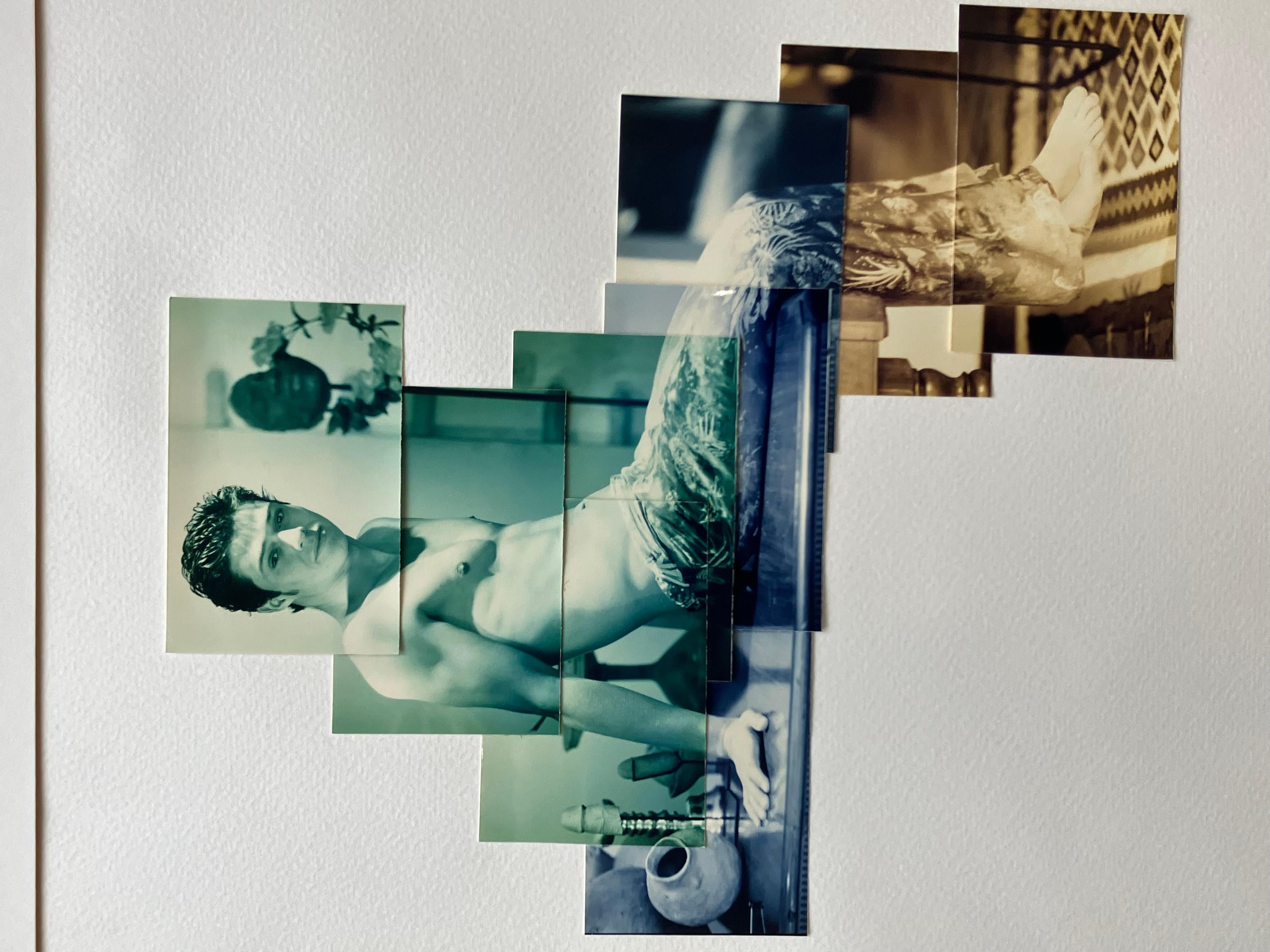 Faiber Okt. Aus der Serie Guerreros. Fotocollage (Beige), Portrait Photograph, von Celso José Castro Daza