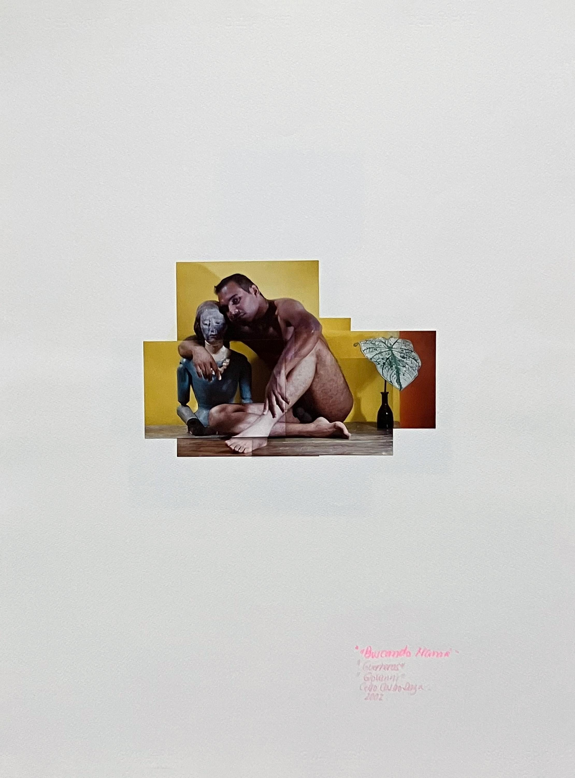 Color Photograph Celso José Castro Daza - Guerreros Giovanni. Tiré de la série Buscando Mamá. Collage de photos