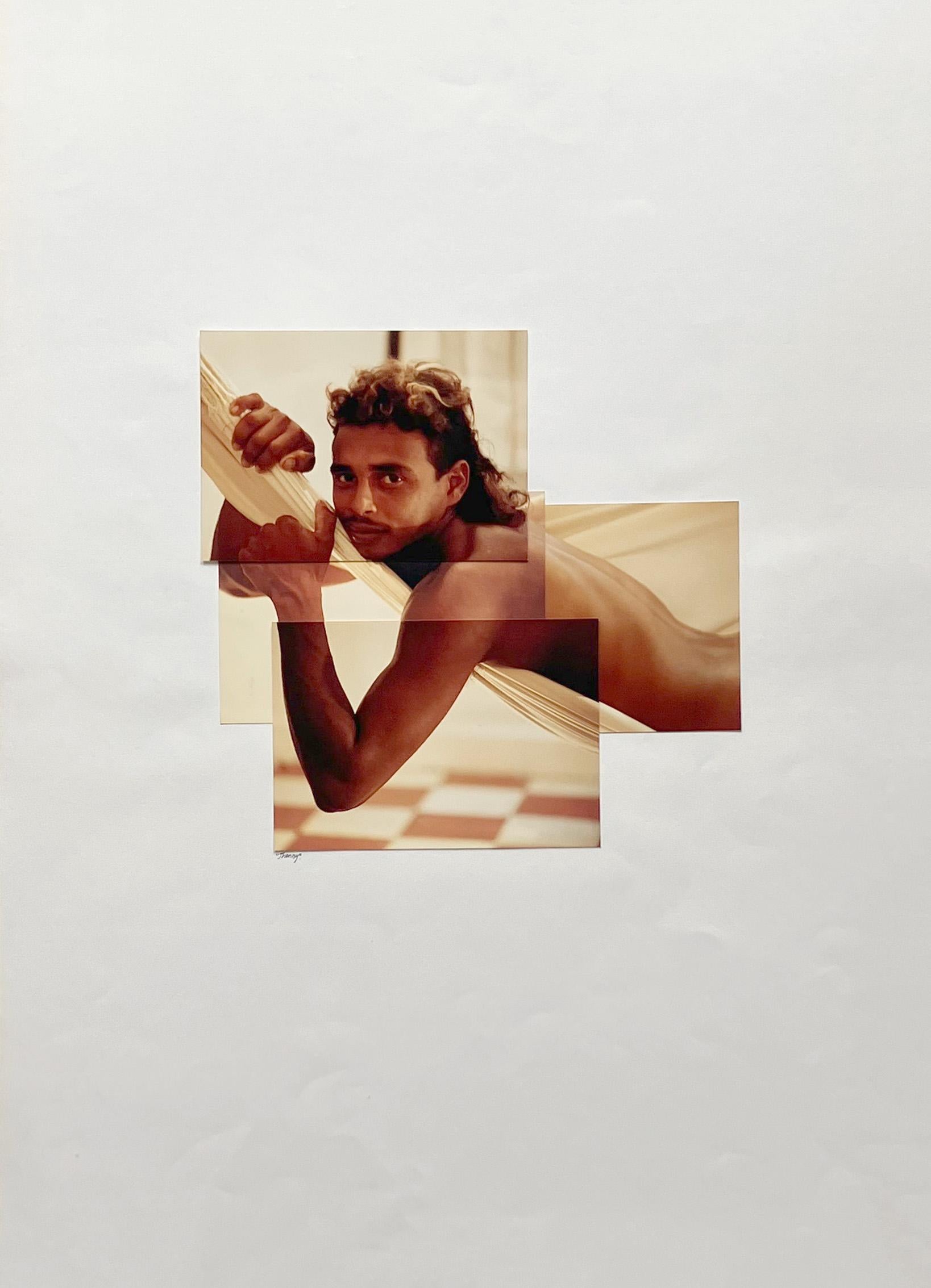 Jhonny Diptychon. Aus der Serie Guerreros. Fotocollage – Photograph von Celso José Castro Daza