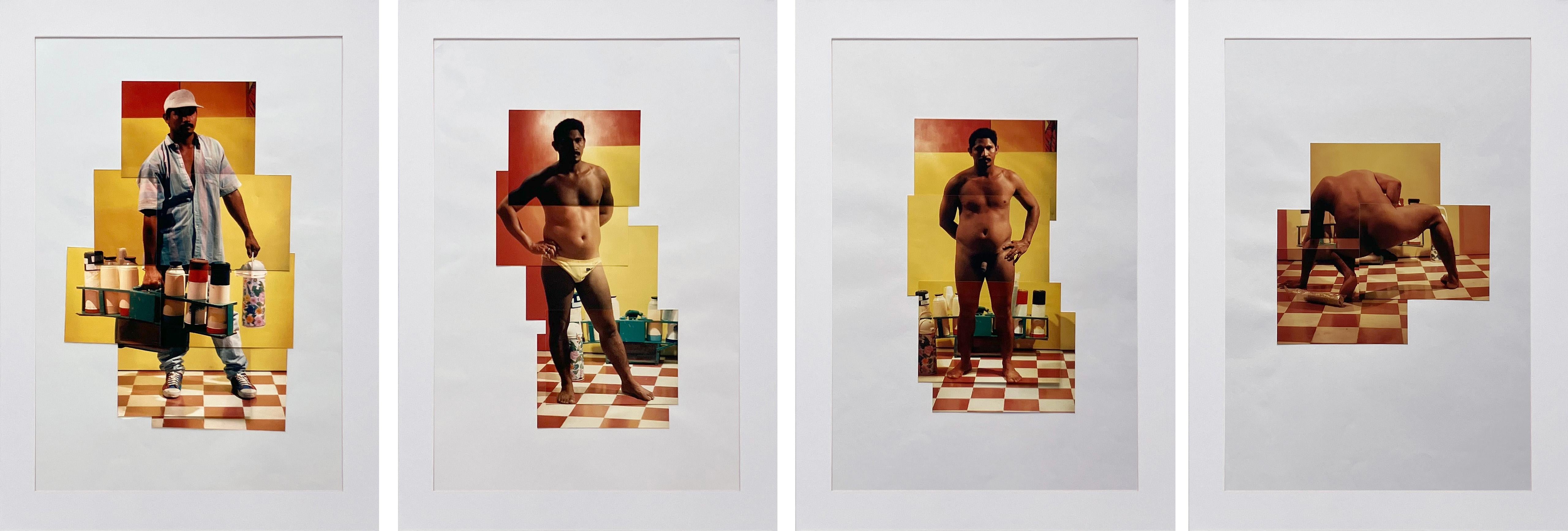 Lorenzo set of 4 artworks. From the Series Guerreros. Photomontage