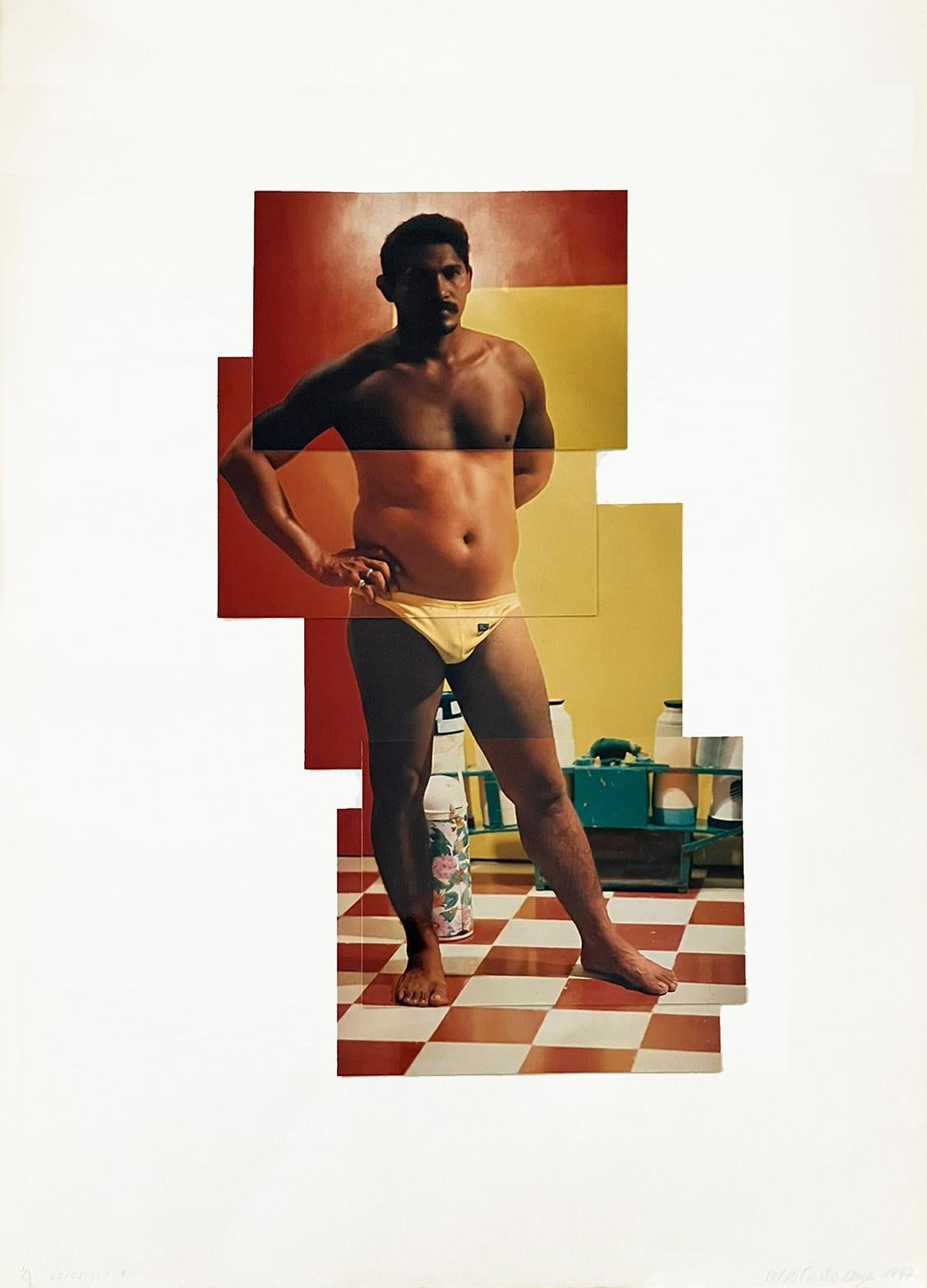 Lorenzo Triptychon. Aus der Serie The Vendedores, Fotocollage  (Zeitgenössisch), Photograph, von Celso José Castro Daza