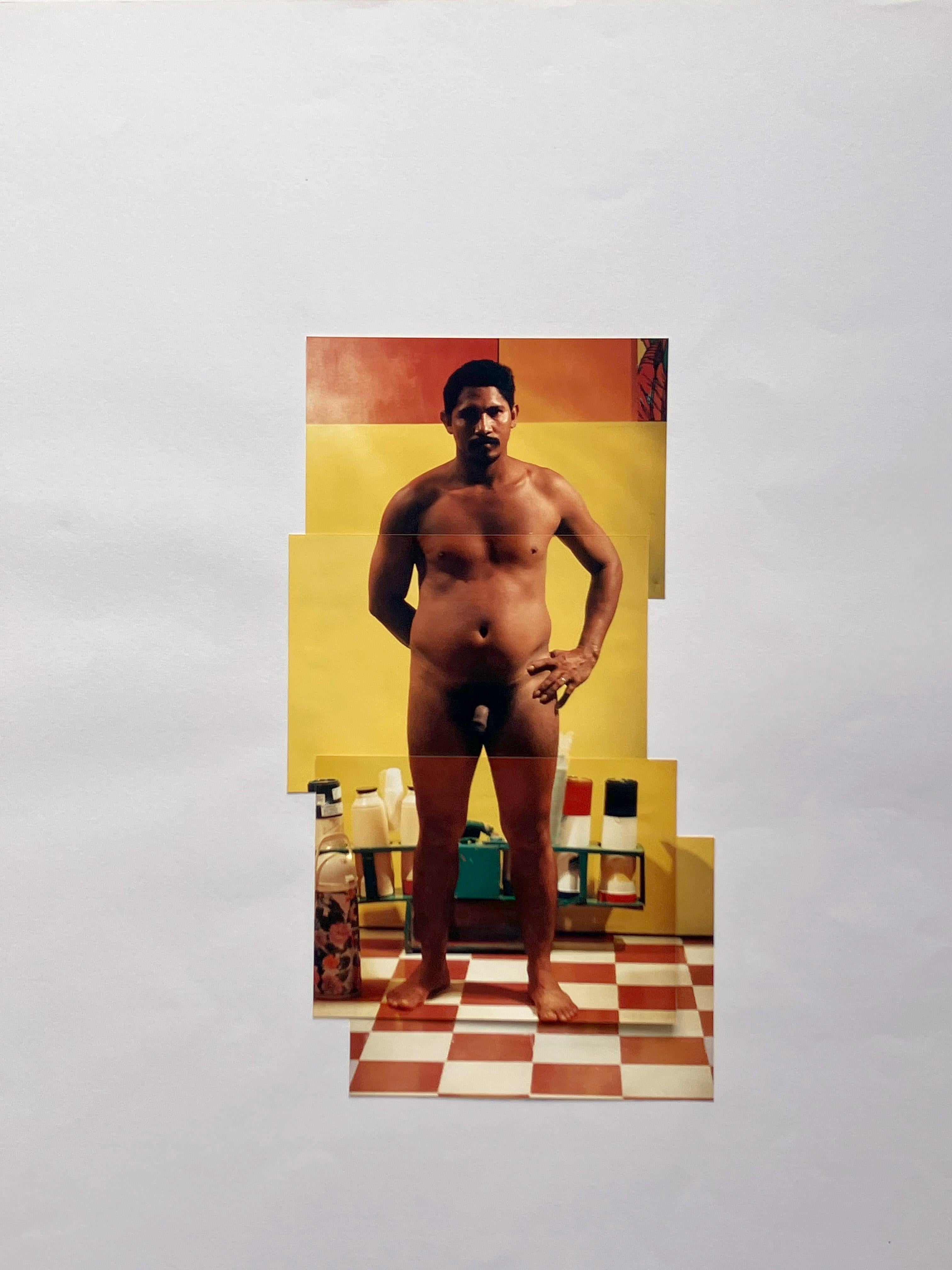 Lorenzo 1, 3 und 4 Triptychon. Aus der Serie Guerreros. Fotocollage (Weiß), Color Photograph, von Celso José Castro Daza