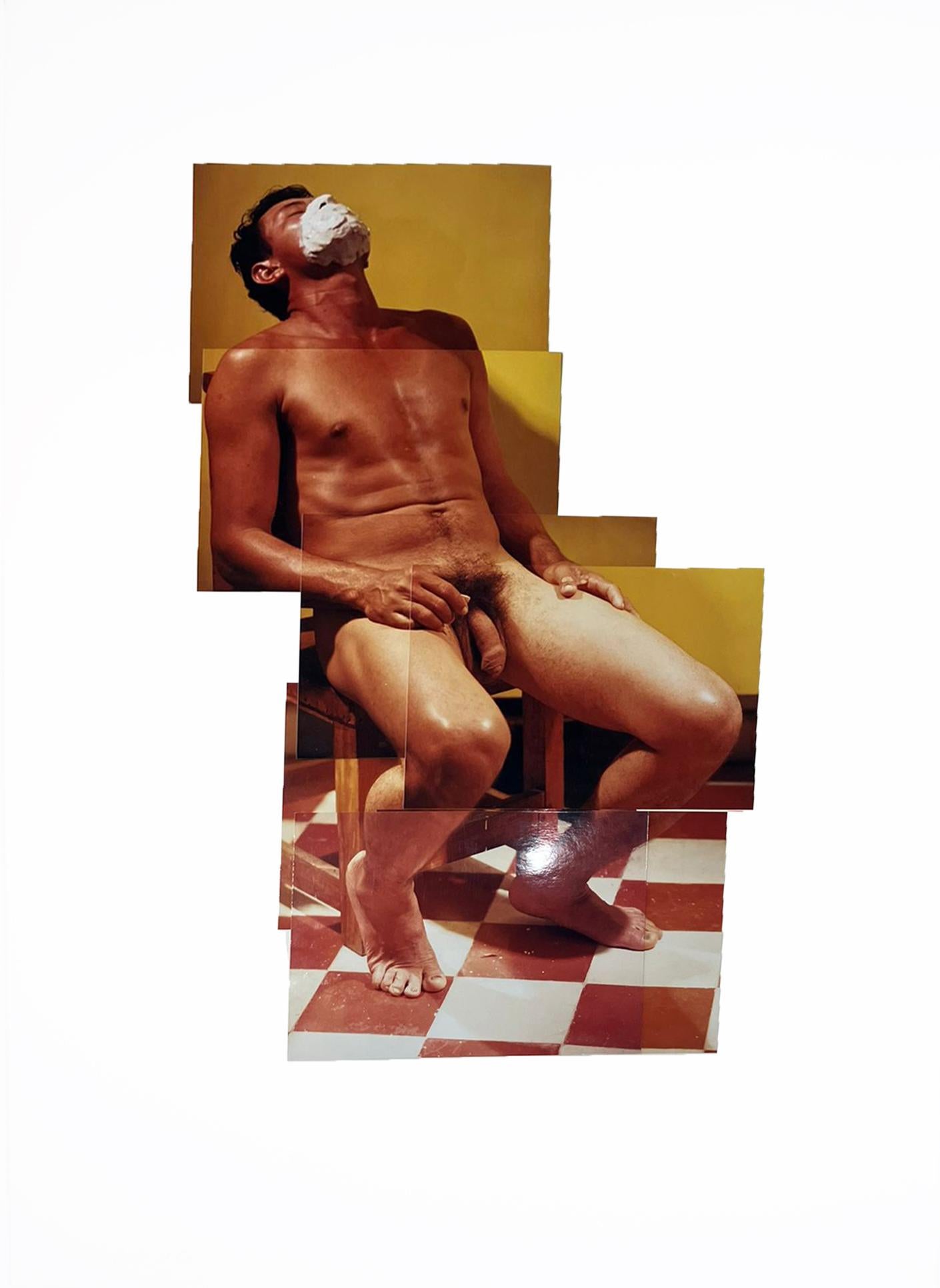 Celso José Castro Daza Nude Photograph - Luis Carlos de oso. From Identidad series, Photo Collage Mixed media