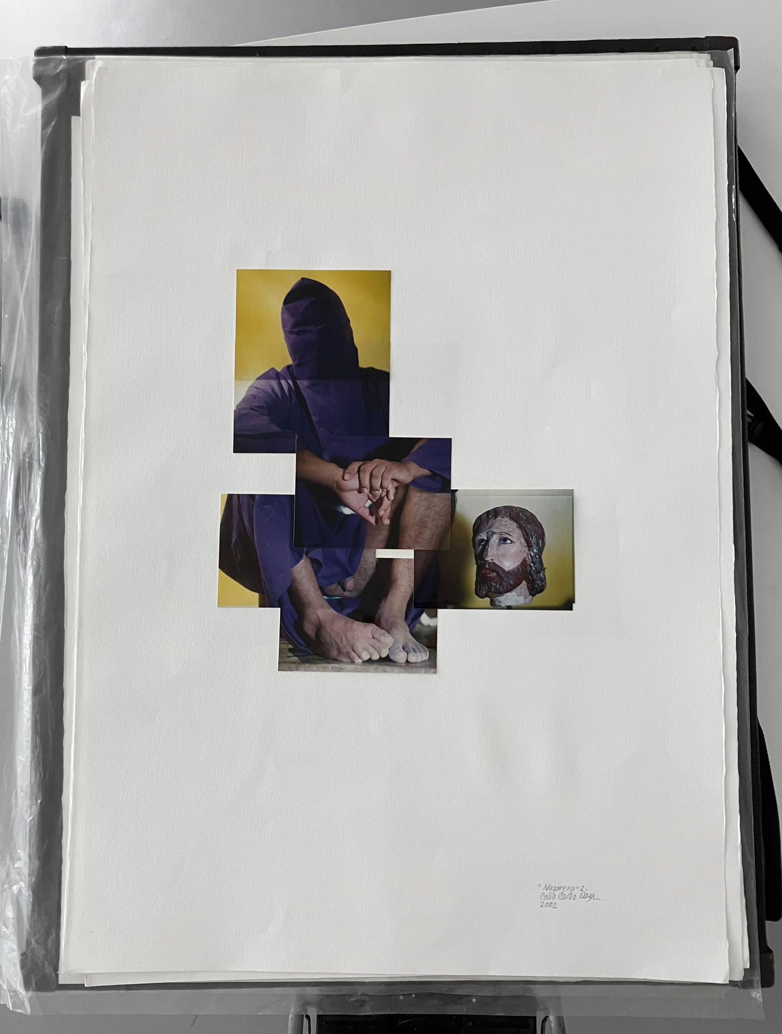 Nazareno #2. From The series Buscando Papá. Photo Collage – Photograph von Celso José Castro Daza