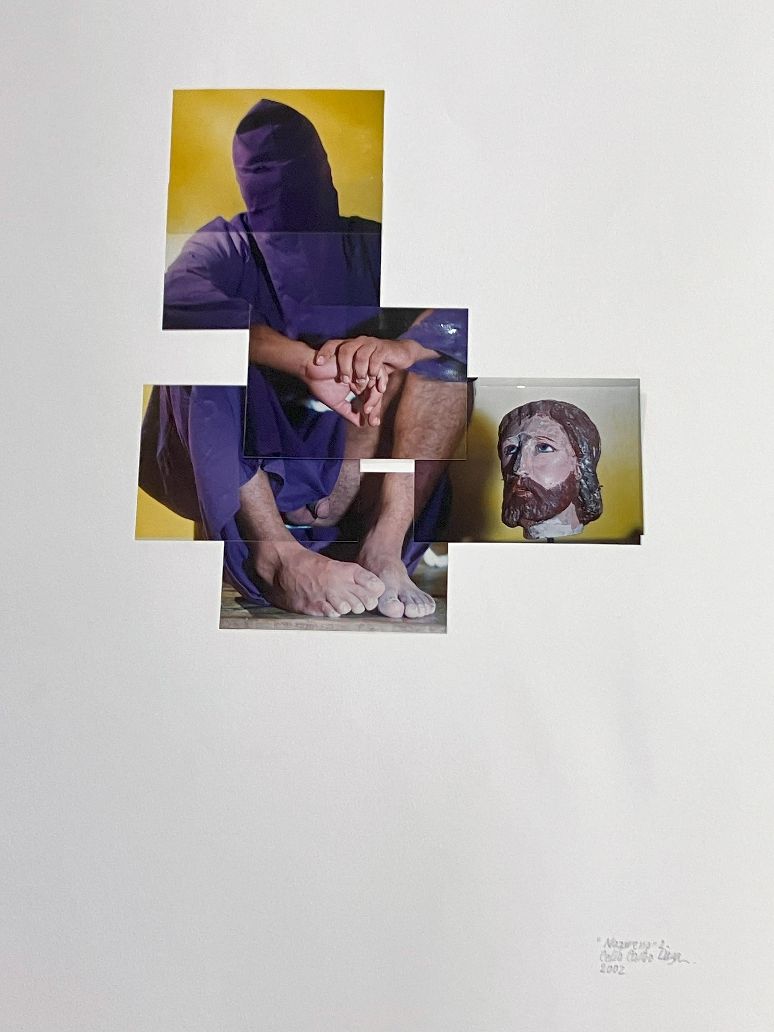 Nazareno #2. From The series Buscando Papá. Photo Collage (Grau), Nude Photograph, von Celso José Castro Daza