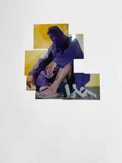 Nazareno nº 6. De la serie Buscando Papá. Fotomontaje sobre papel de archivo