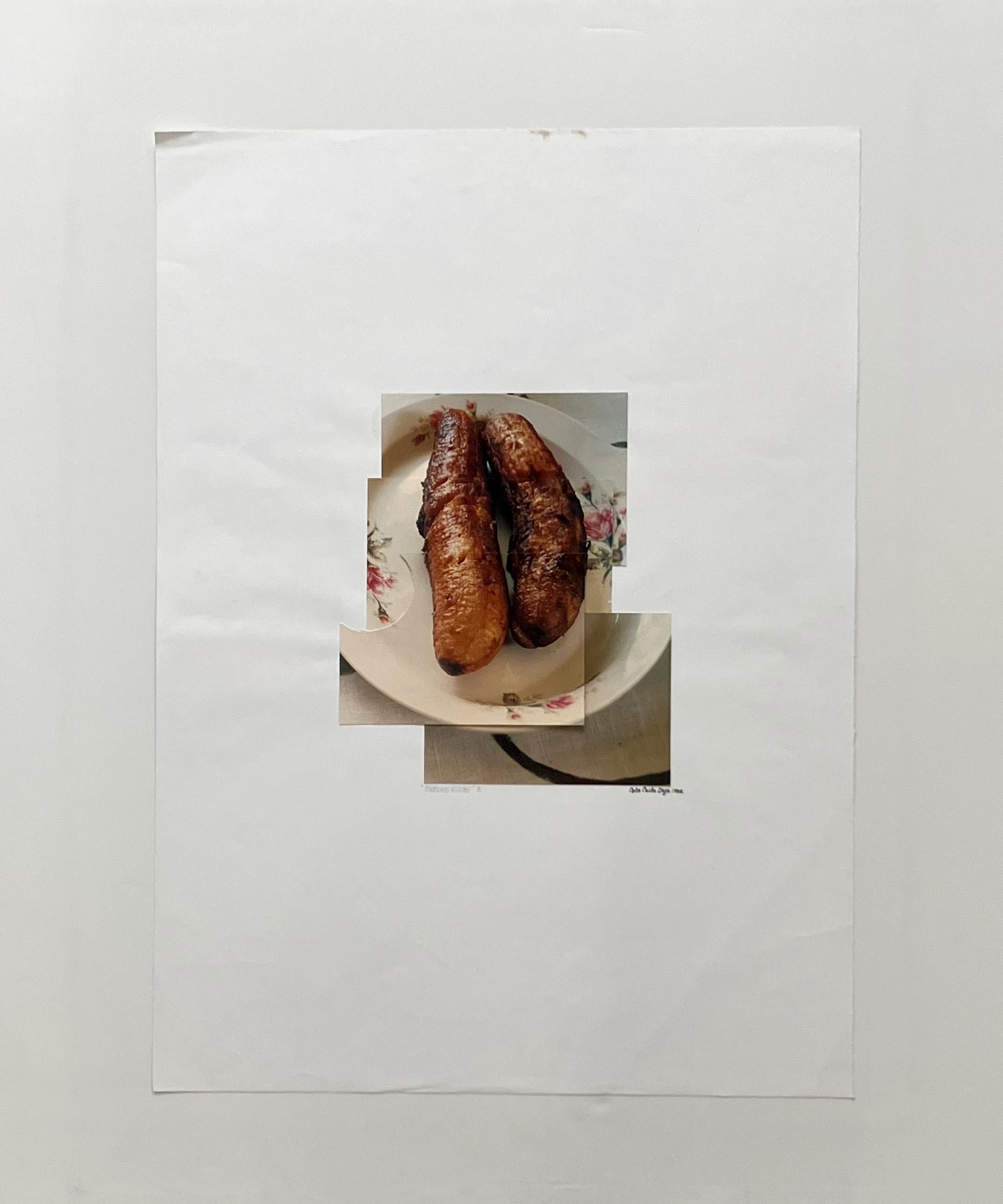 Platanos Asados 1. Aus der Serie Frutas. Stillleben Fotocollage (Zeitgenössisch), Photograph, von Celso José Castro Daza