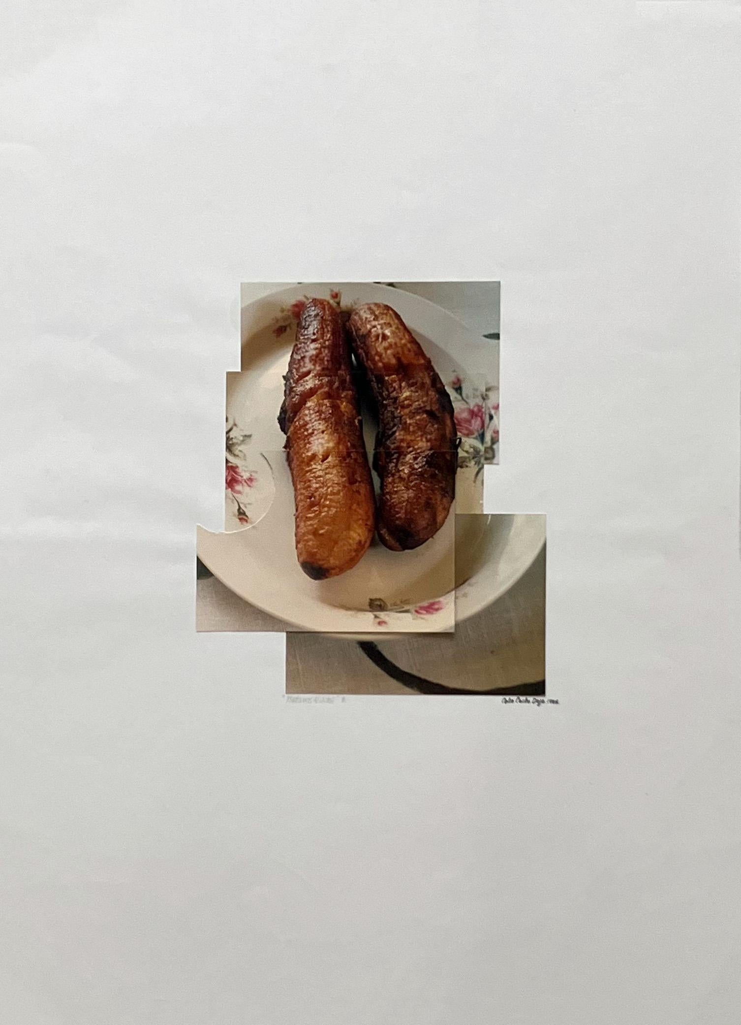 Celso José Castro Daza Still-Life Photograph – Platanos Asados 1. Aus der Serie Frutas. Stillleben Fotocollage