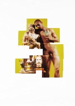Rolando, 2001 from Buscando Papa series, Nude Photo Collage, Mixed media