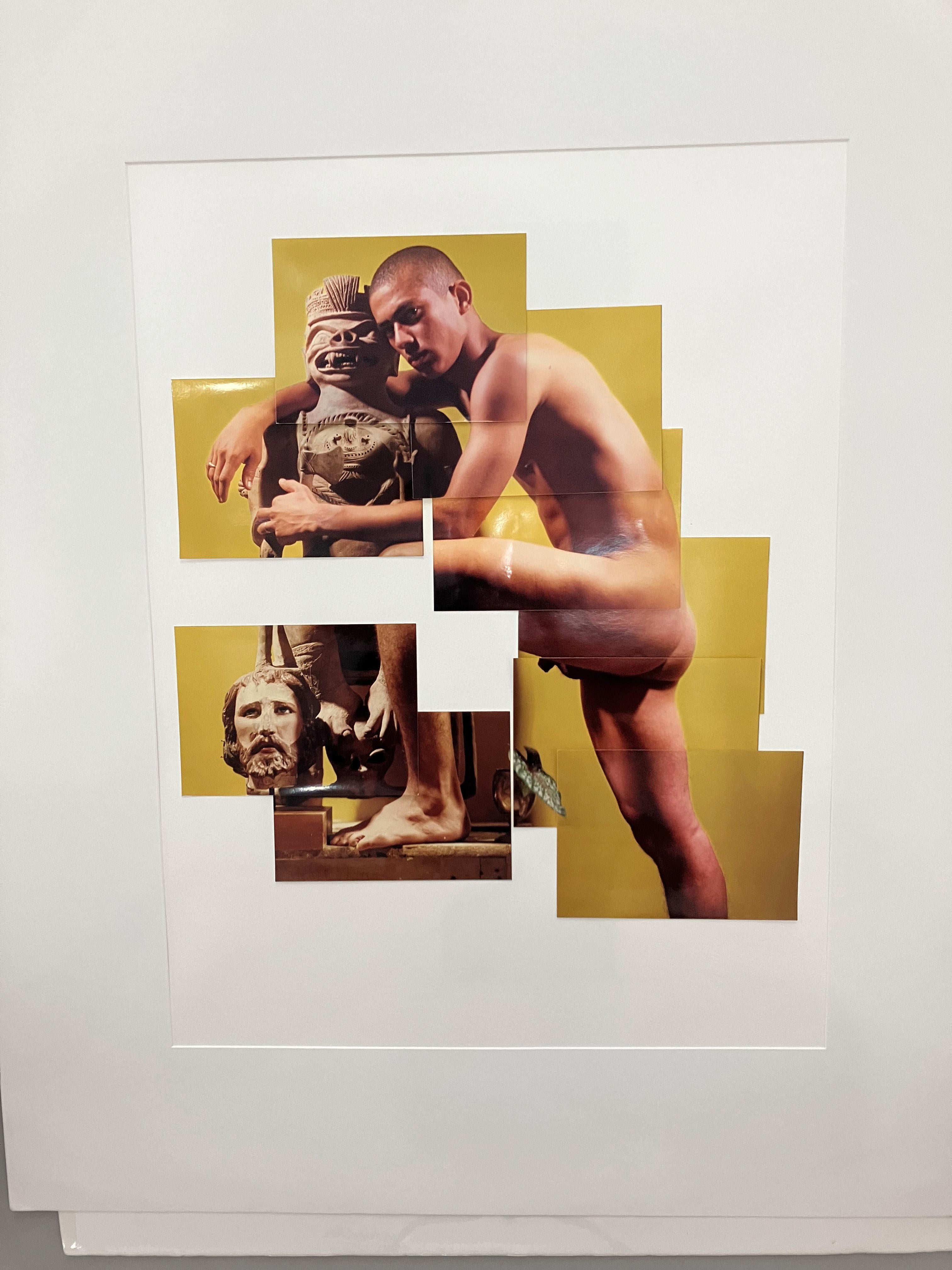 Roli. From The series Buscando Papa, Nude. Photo Collage - Beige Nude Photograph by Celso José Castro Daza