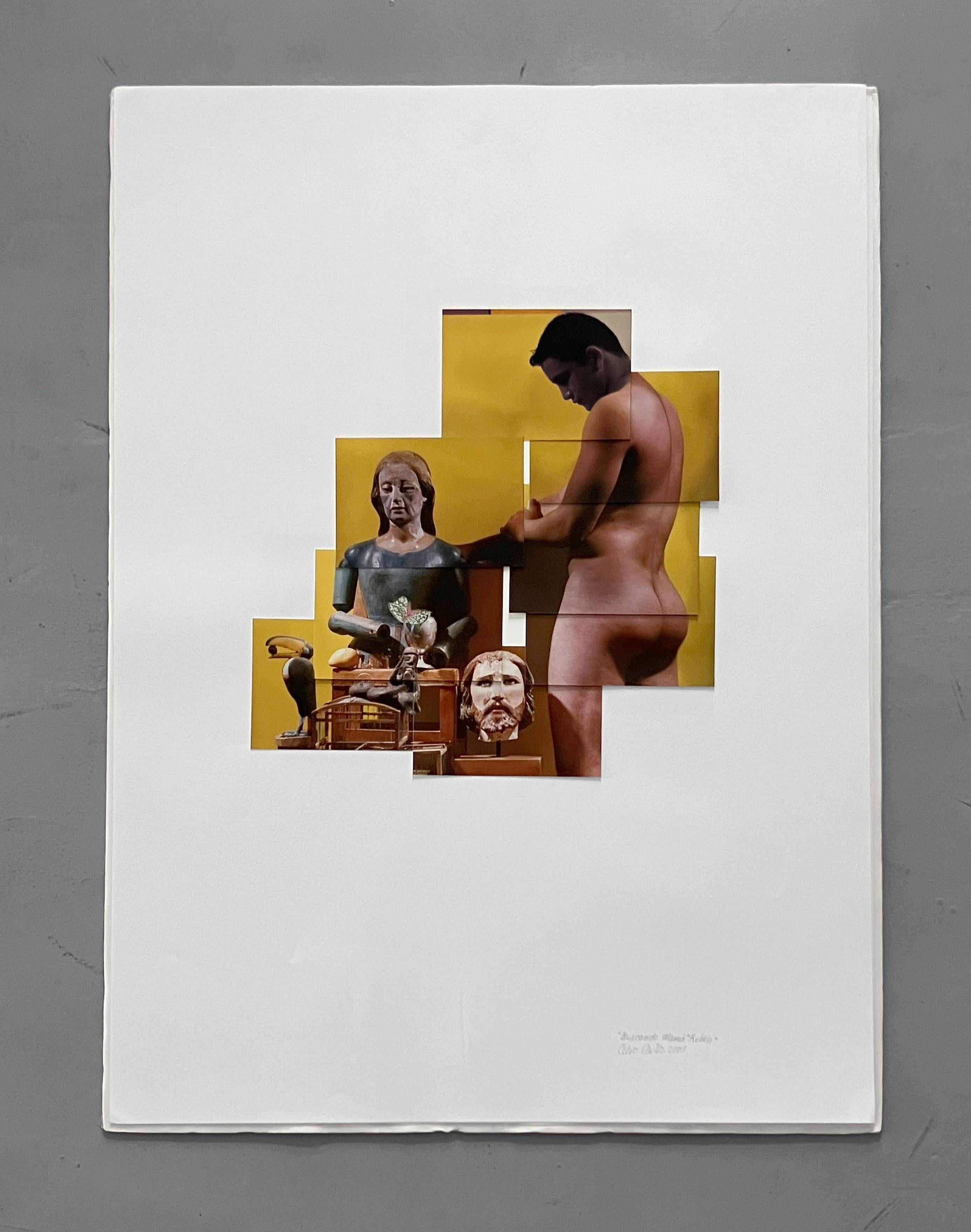 Ruben. Aus der Serie Buscando Mamá. Fotocollage – Photograph von Celso José Castro Daza