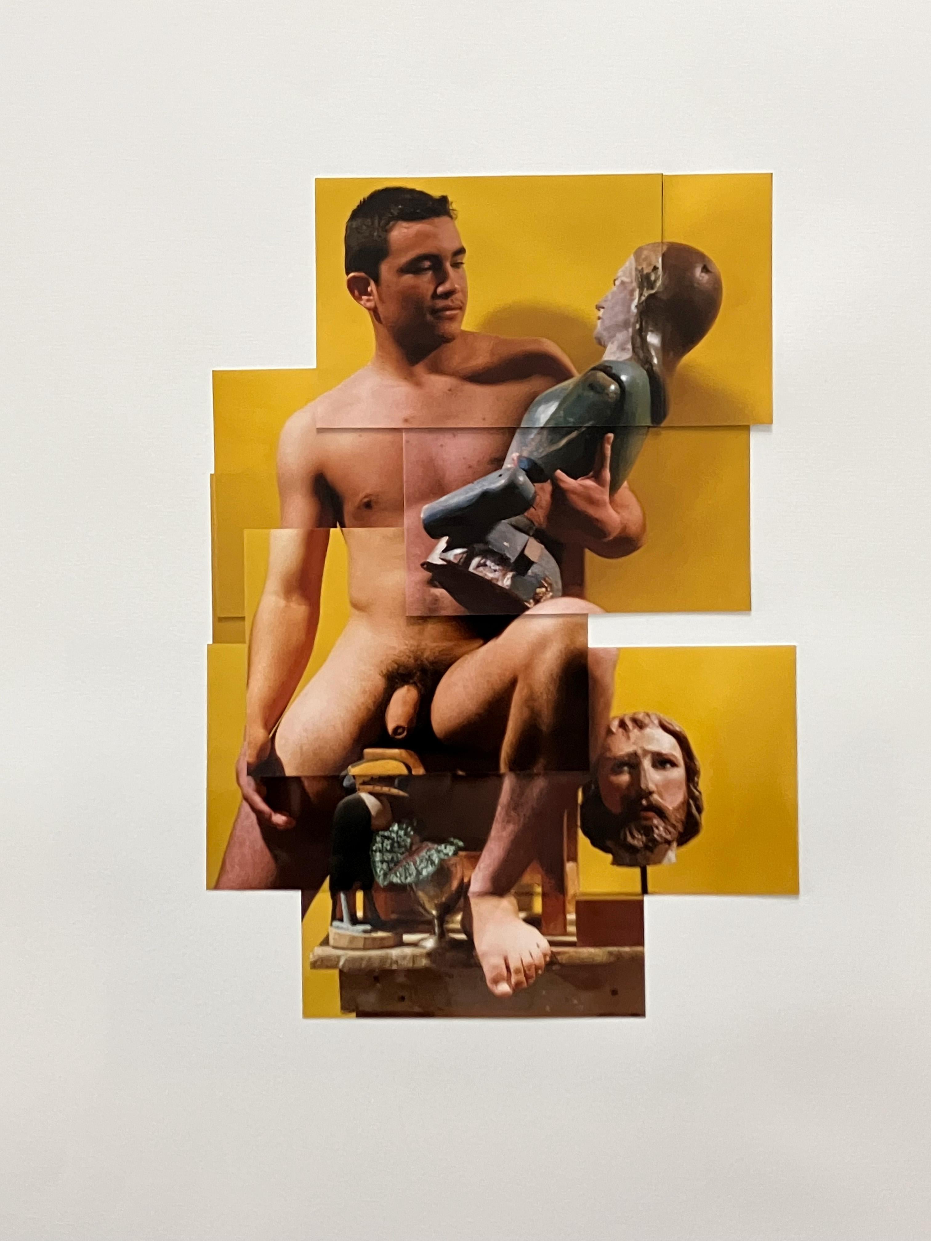 Ruben. From Searching a Mother Series. Photo Collage - Beige Nude Photograph by Celso José Castro Daza