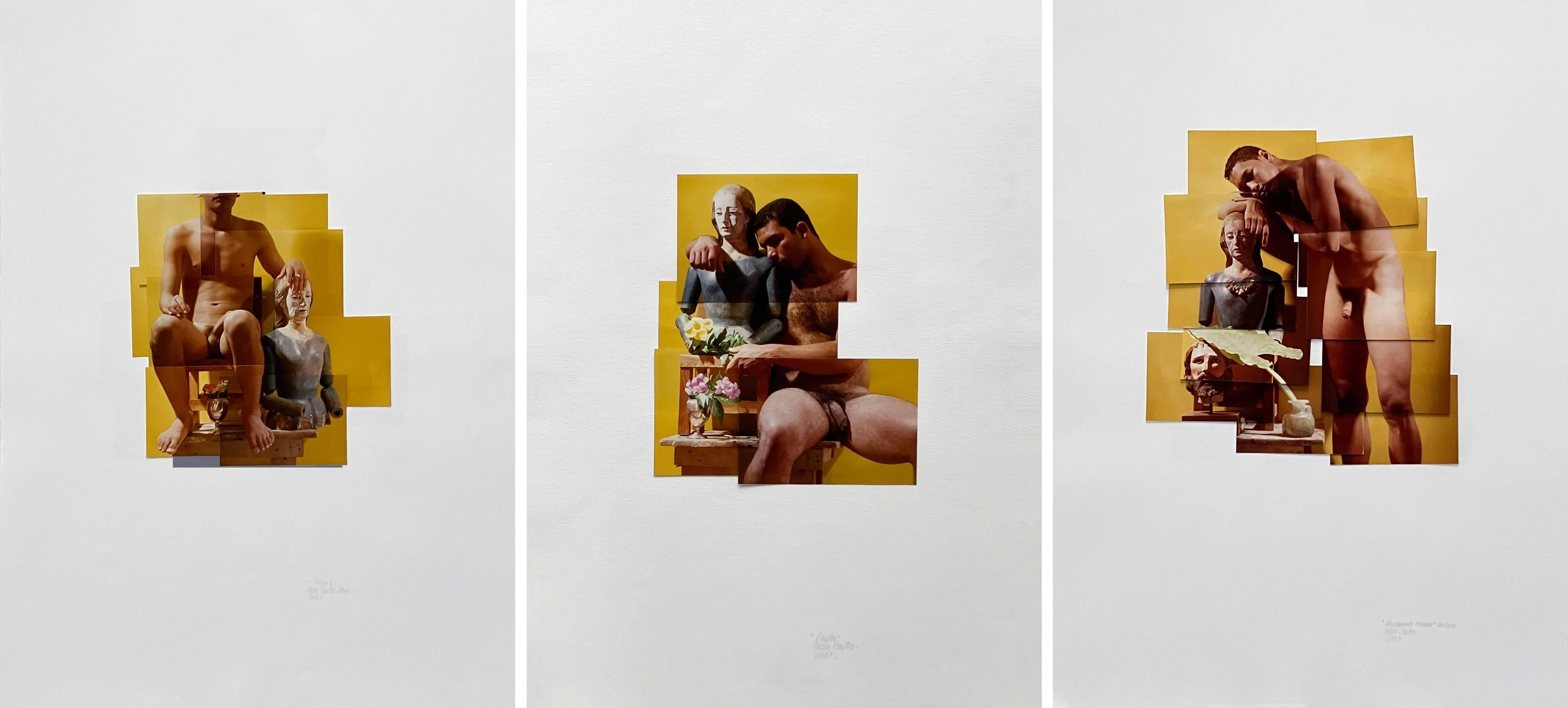 Celso José Castro Daza Nude Photograph – Triptychon Edipo 2, Carlos und Delirio. Von der Suche nach einer Mutter. Fotomontage