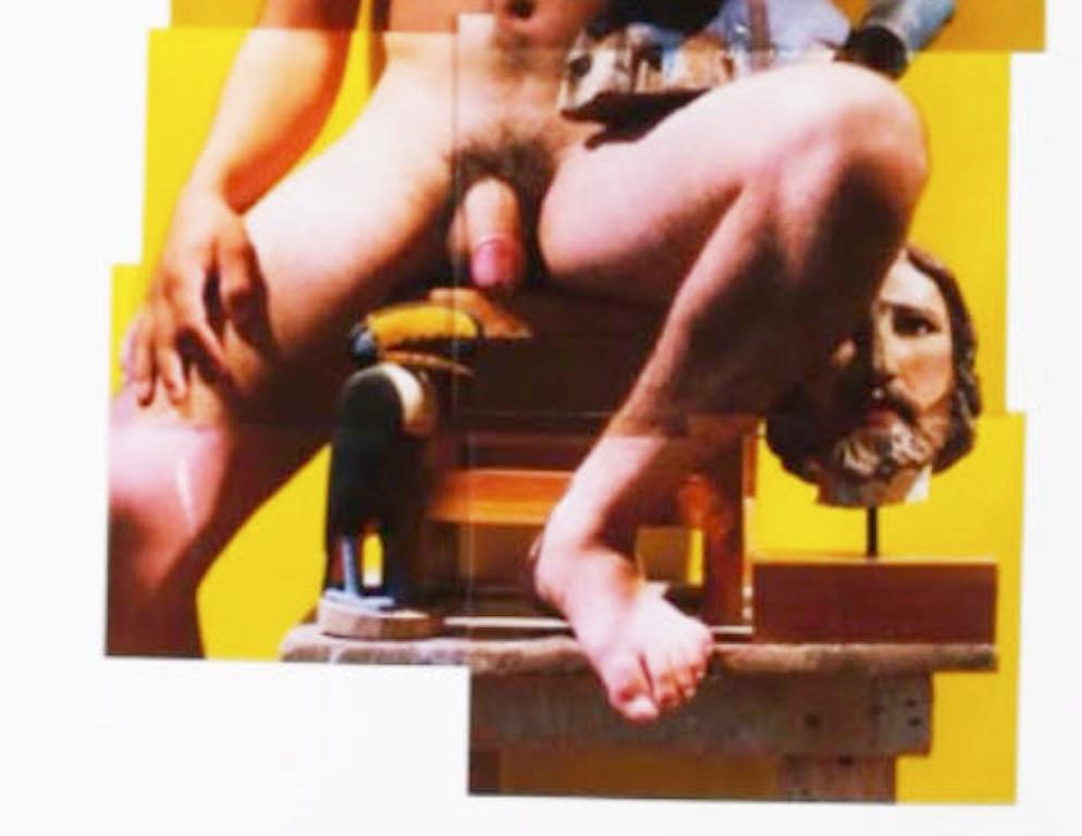 Untitled, 2001 from Buscando Mama series, Nude Photo Collage, Mixed media - Contemporary Photograph by Celso José Castro Daza