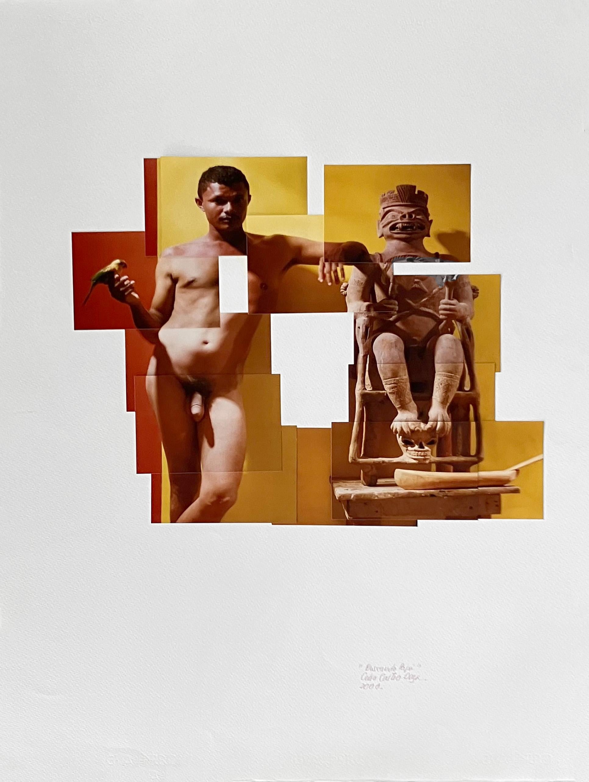 Nude Photograph de Celso José Castro Daza - Sin título. De la serie Buscando Papá. Collage fotográfico