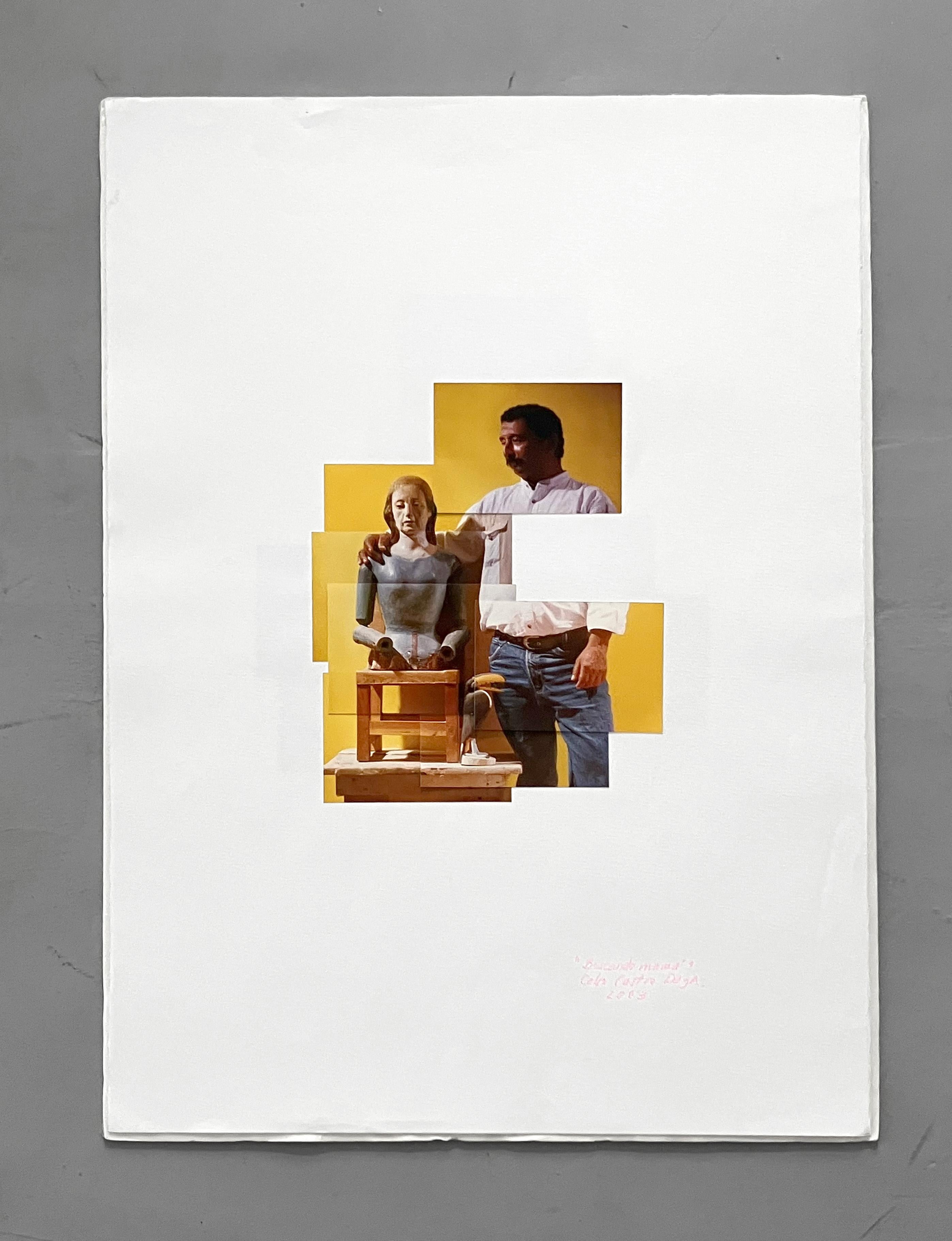 Untitled I. Aus der Serie Buscando Mamá. Fotocollage – Photograph von Celso José Castro Daza