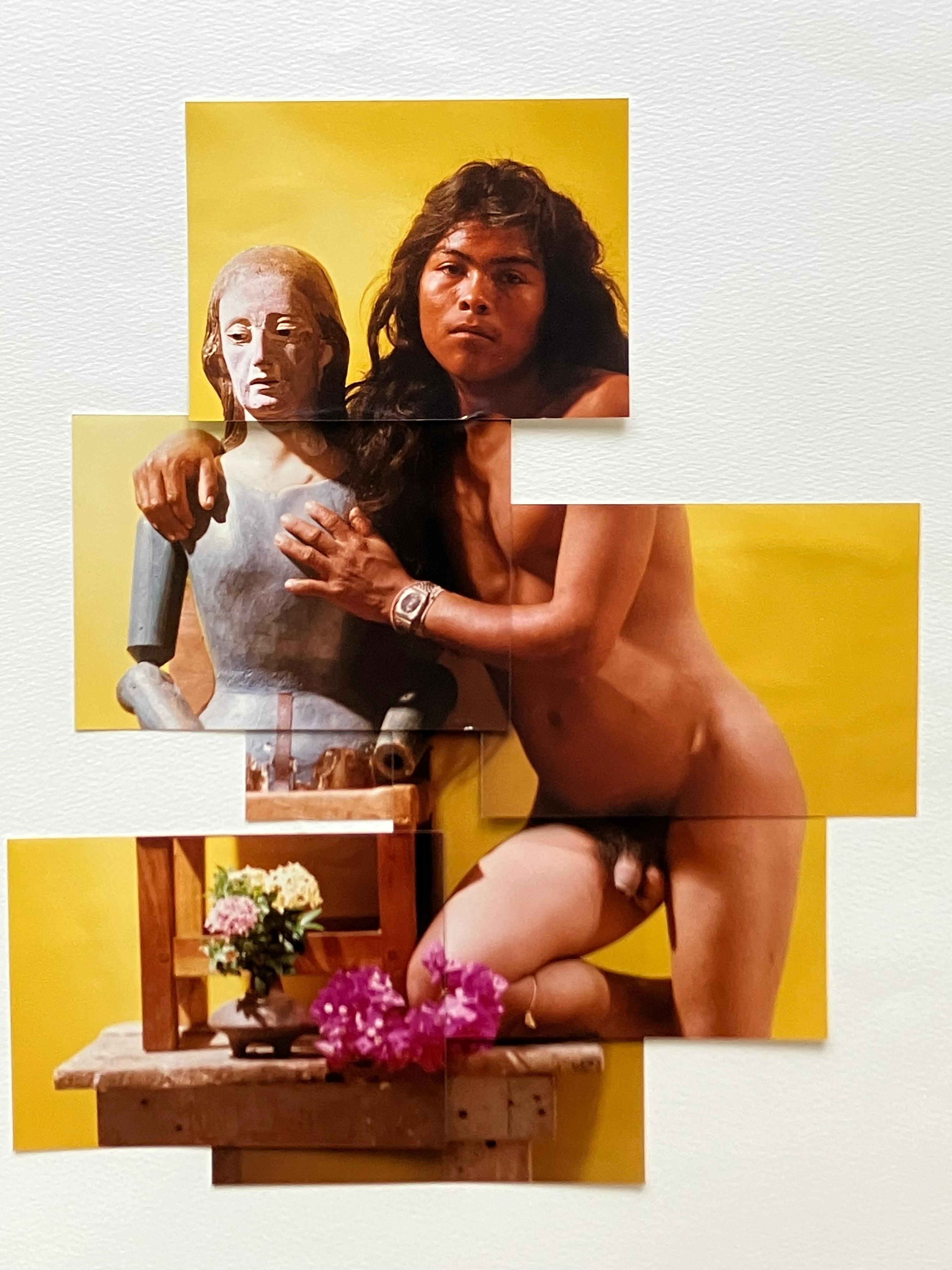 Untitled IX. From The series Buscando Mamá. Photo Collage - Beige Nude Photograph by Celso José Castro Daza