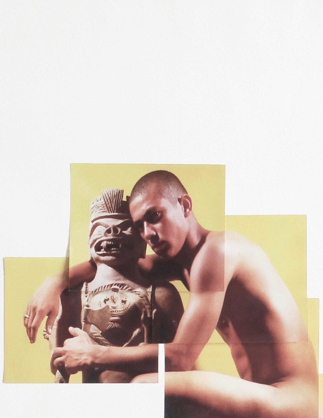 Sans titre de la série Buscando Papa, Nude. Collage de photos, séries mixtes - Photograph de Celso José Castro Daza