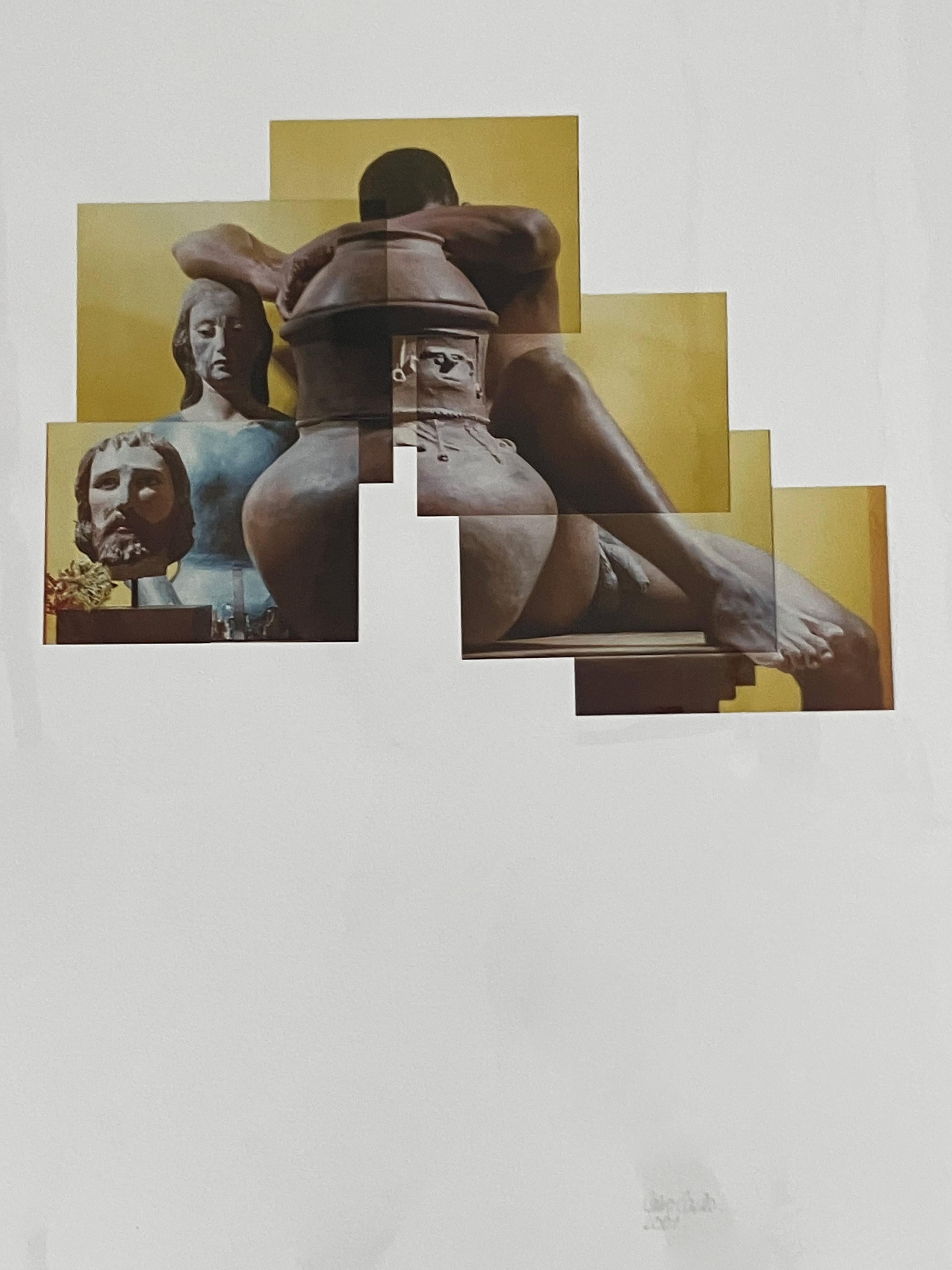 Ohne Titel VIII. Aus der Serie Buscando Mamá. Fotocollage (Grau), Color Photograph, von Celso José Castro Daza