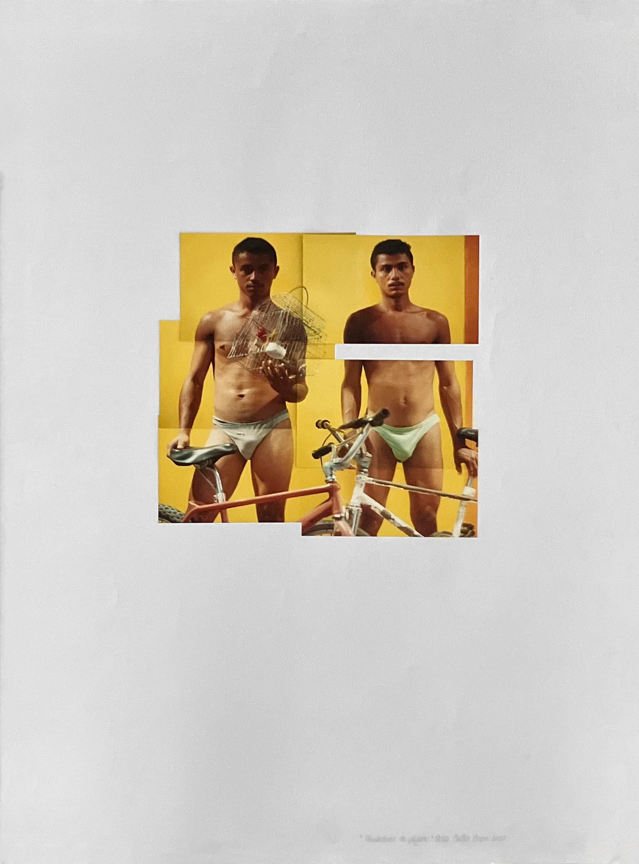 Celso José Castro Daza Nude Photograph – Vendedores de Pajaros. Aus der Serie Guerreros. Fotomontage