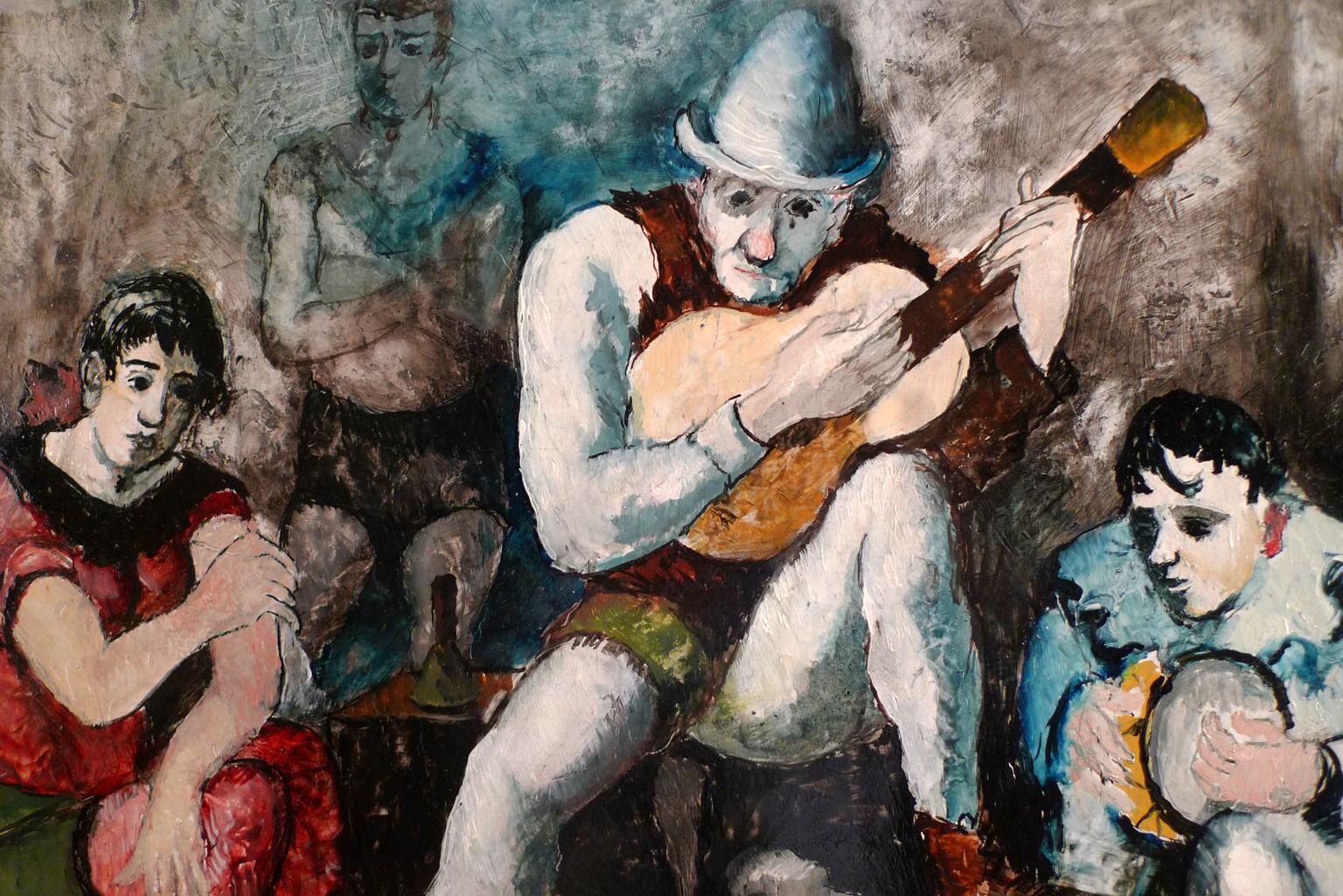 „Les Musiciens“, Ölgemälde auf Leinwand des spanischen Künstlers Celso Lagar, 20. Jahrhundert im Angebot 4