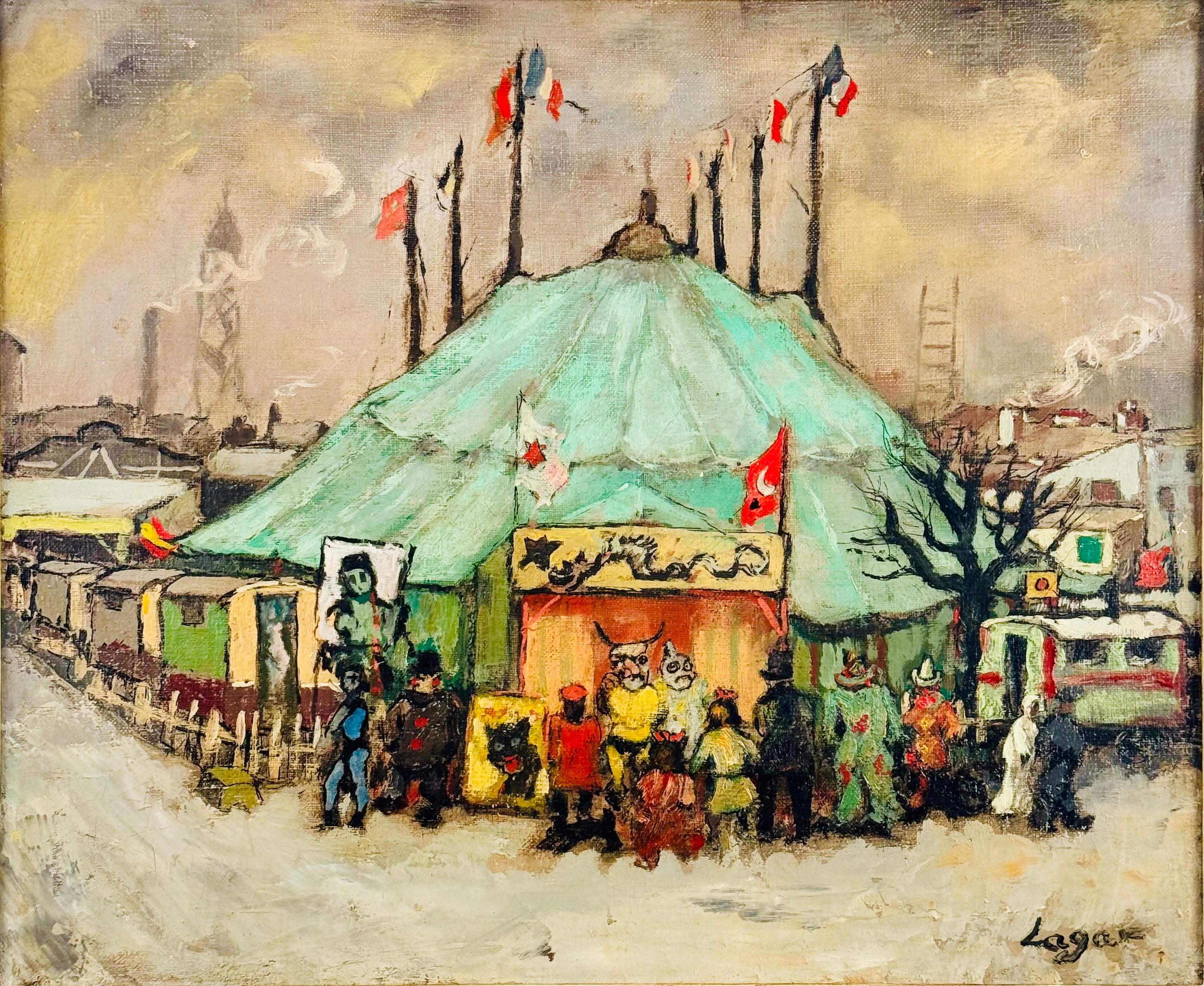 Pavillon de Cirque - Painting di Celso Lagar