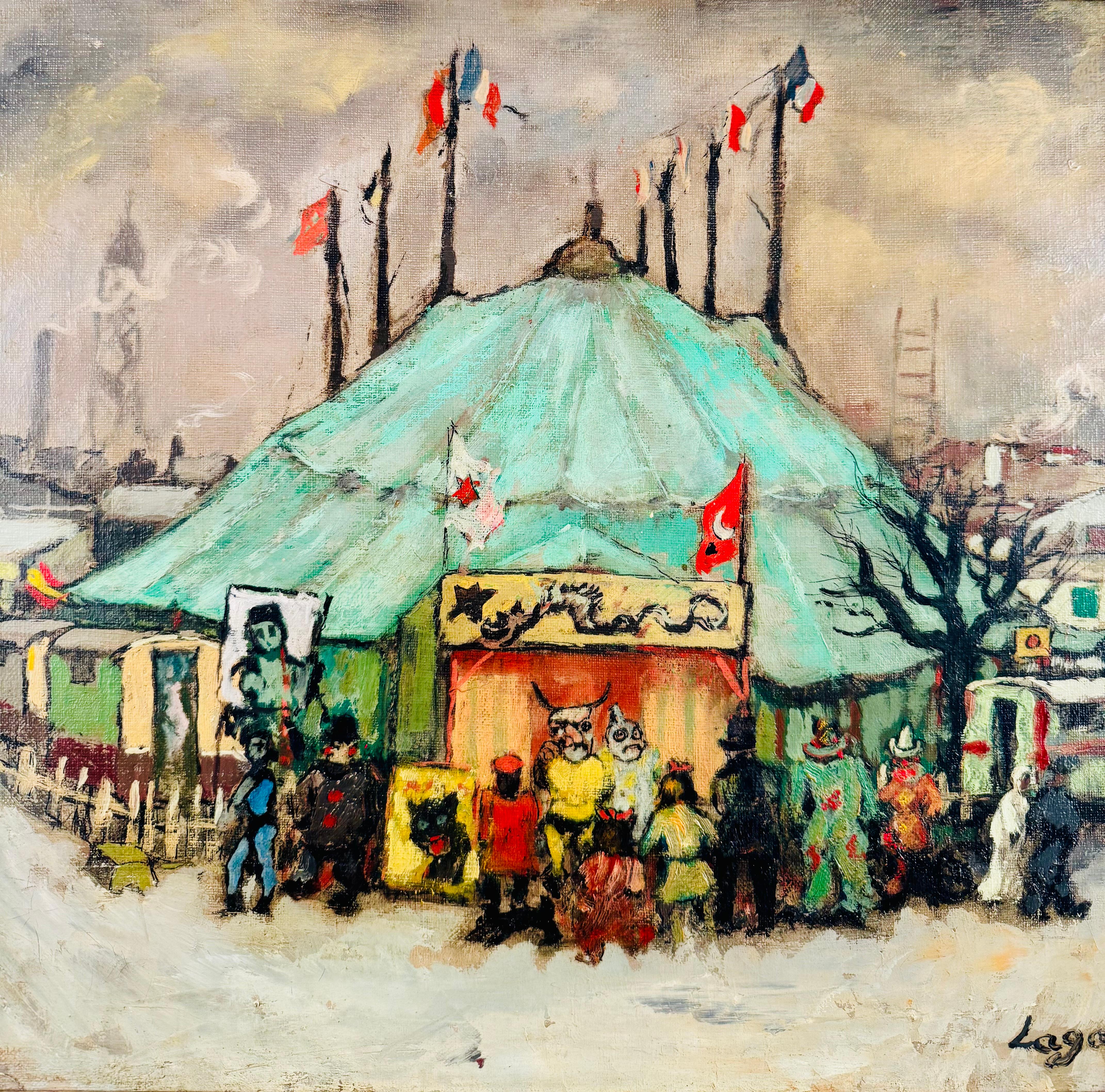 Pavillon de Cirque - Painting Fauvismo di Celso Lagar