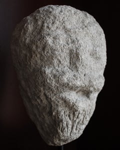 Celtic Bearded Limestone Head on Stand