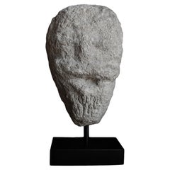 Celtic Bearded Limestone Head on Stand