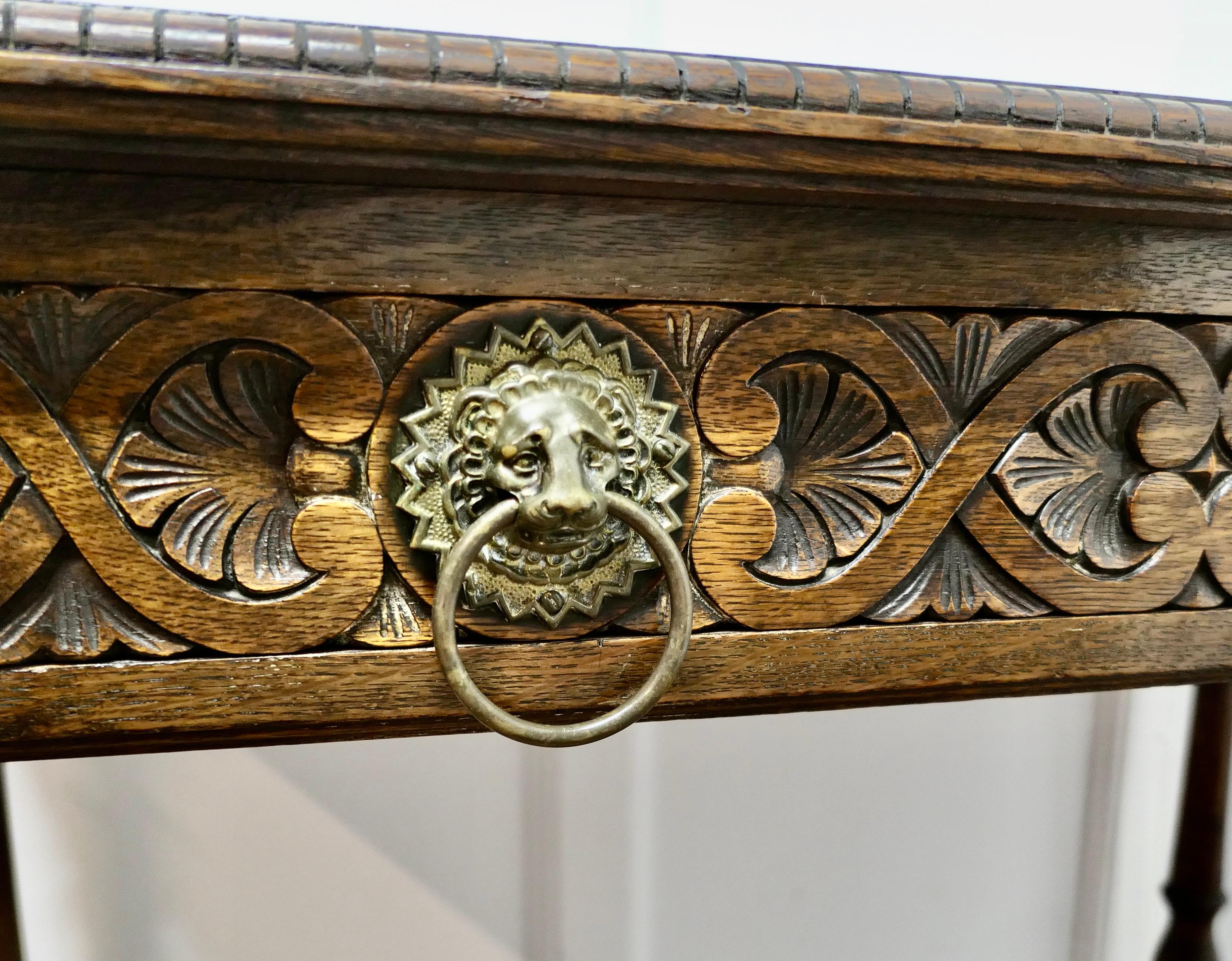 19th Century Celtic Carved Oak Occasional Table   A particularly fine quality Table For Sale