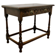 Celtic Carved Oak Occasional Table   A particularly fine quality Table