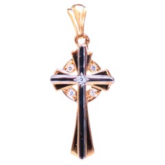 Celtic Cross Diamond Pendant 14kt gold 12515