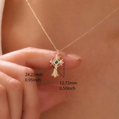 Celtic Cross Emerald Necklace