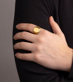 Celtic Design 14 Karat Gold Signet Ring