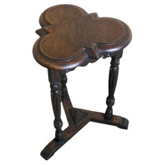 Antique Celtic Gothic Oak Clover Leaf Table   Elizabethan-Style Celtic Gothic Oak