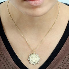 Celtic Shield Knot Pendant With Diamonds Made In 14k Yellow Gold