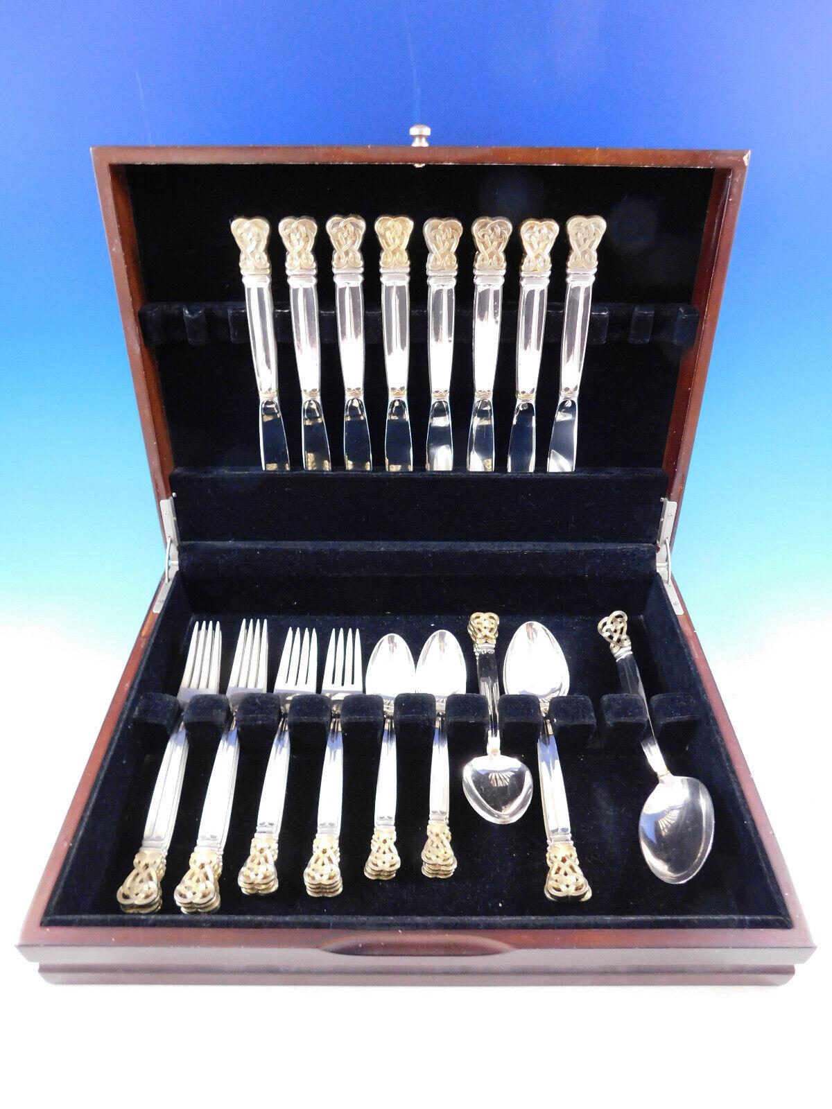 Celtic Weave Gold by Towle Sterling Silver Flatware Set for 8 Service 41 Pieces 2