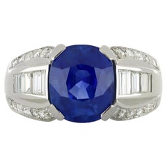Bague Celyon en saphir et diamant, française, vers 1930.