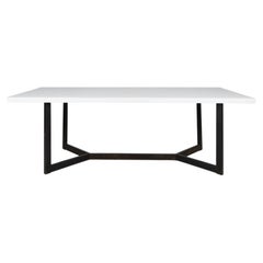 Cement and Steel Modern Dining Table