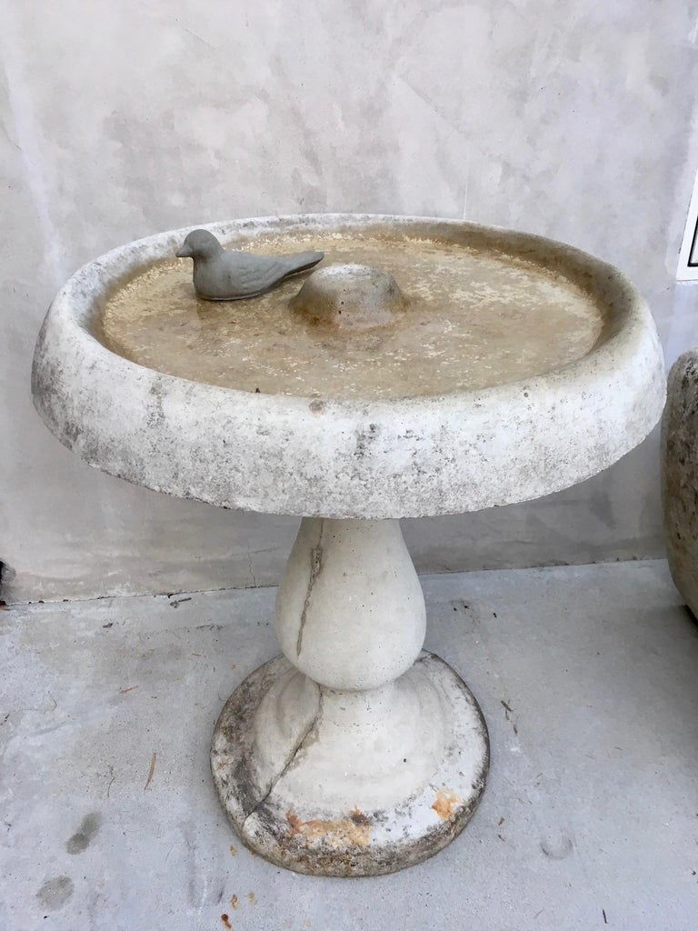 Cement Bird Bath at 1stDibs