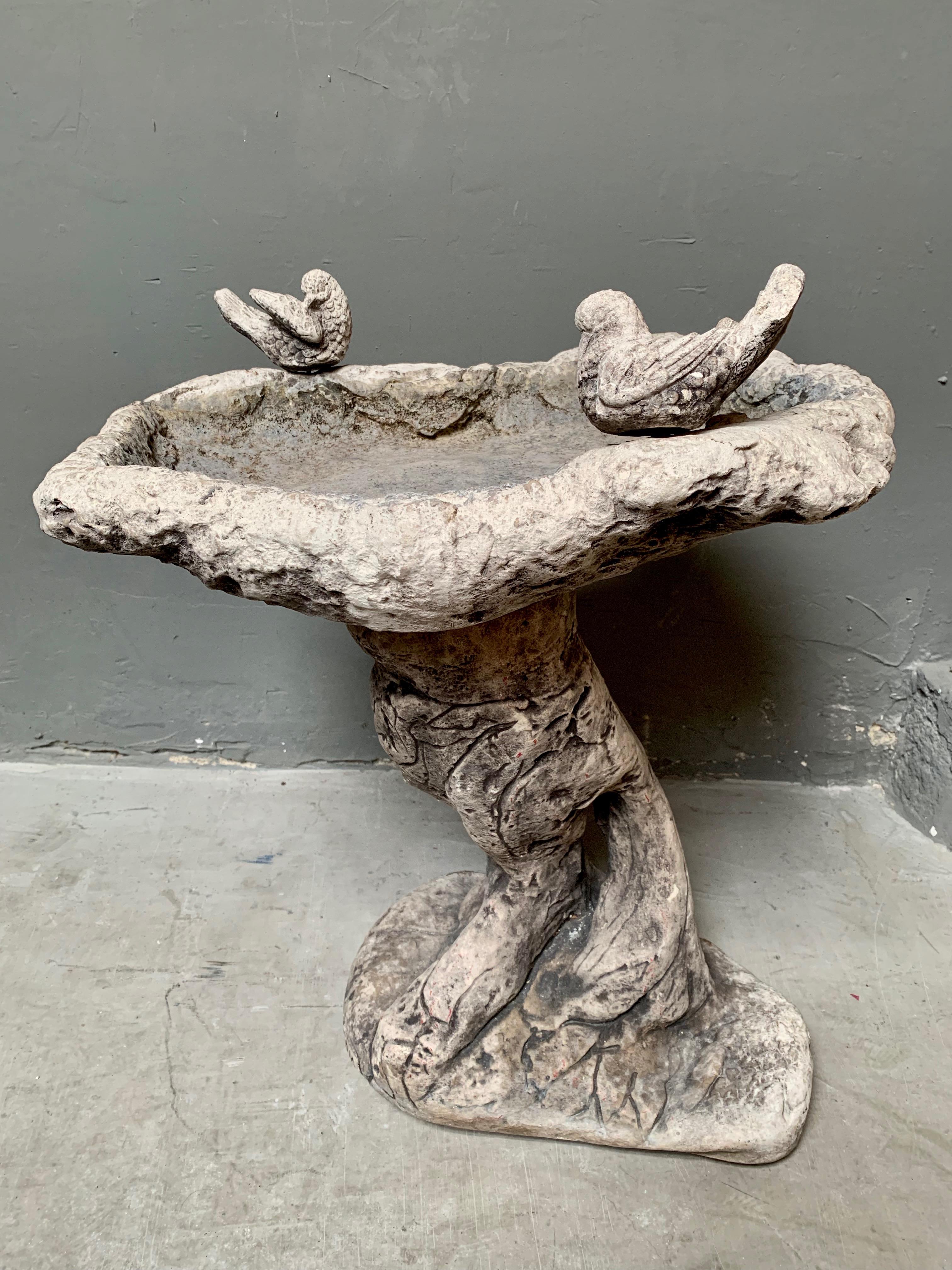 American Cement Bird Bath