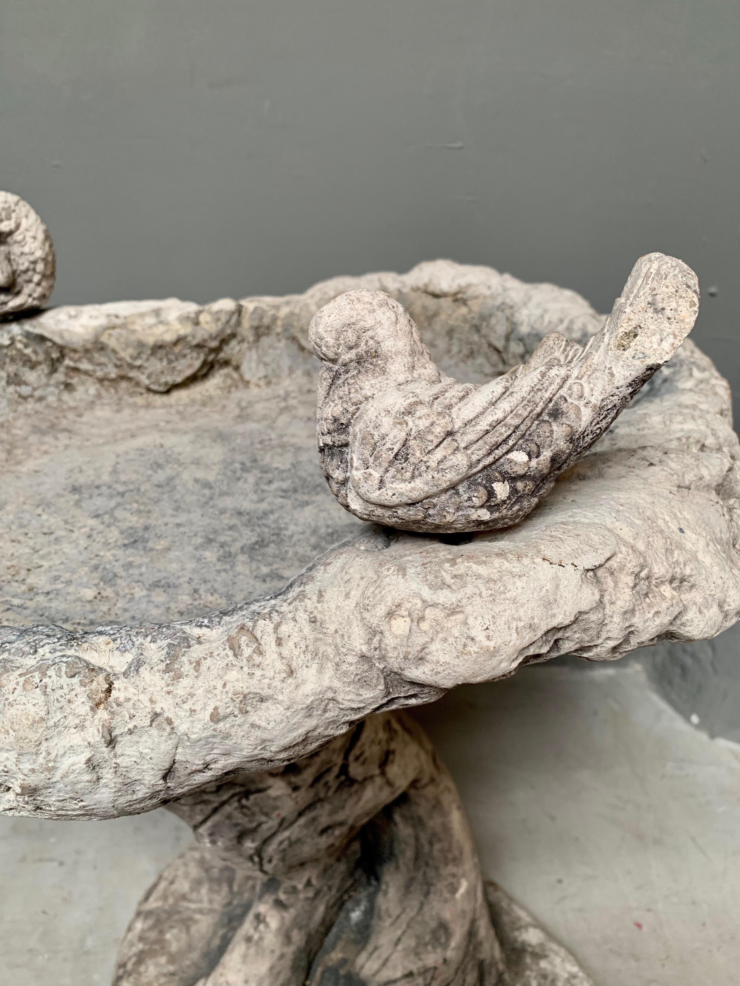 Cement Bird Bath 1