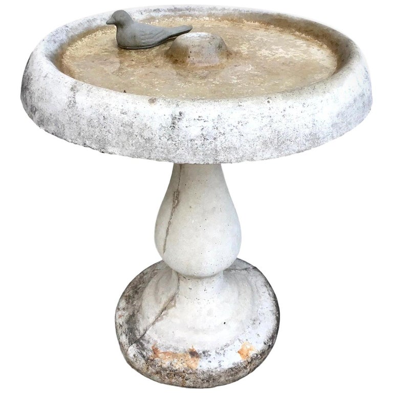 Cement Bird Bath at 1stDibs