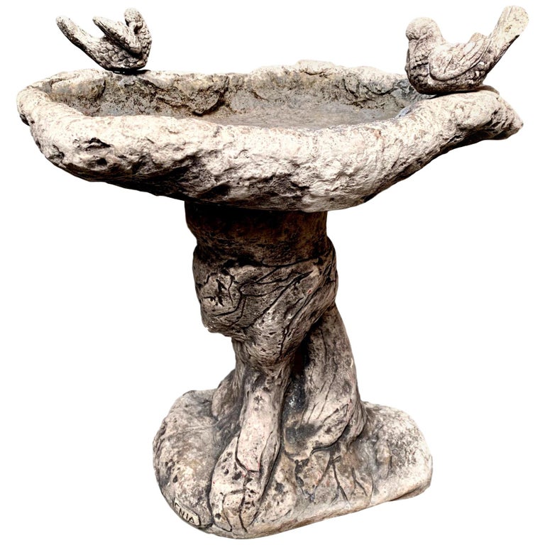Cement Bird Bath at 1stDibs