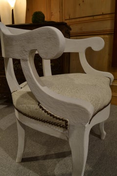 Cement Encrusted French Captain Armchair
