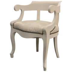 Cement Encrusted French Captain Armchair
