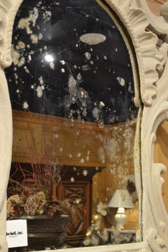 Cement Encrusted Italian Carved 19th Century Antique Mirror