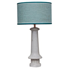 Vintage Cement Light Blue Table Lamp