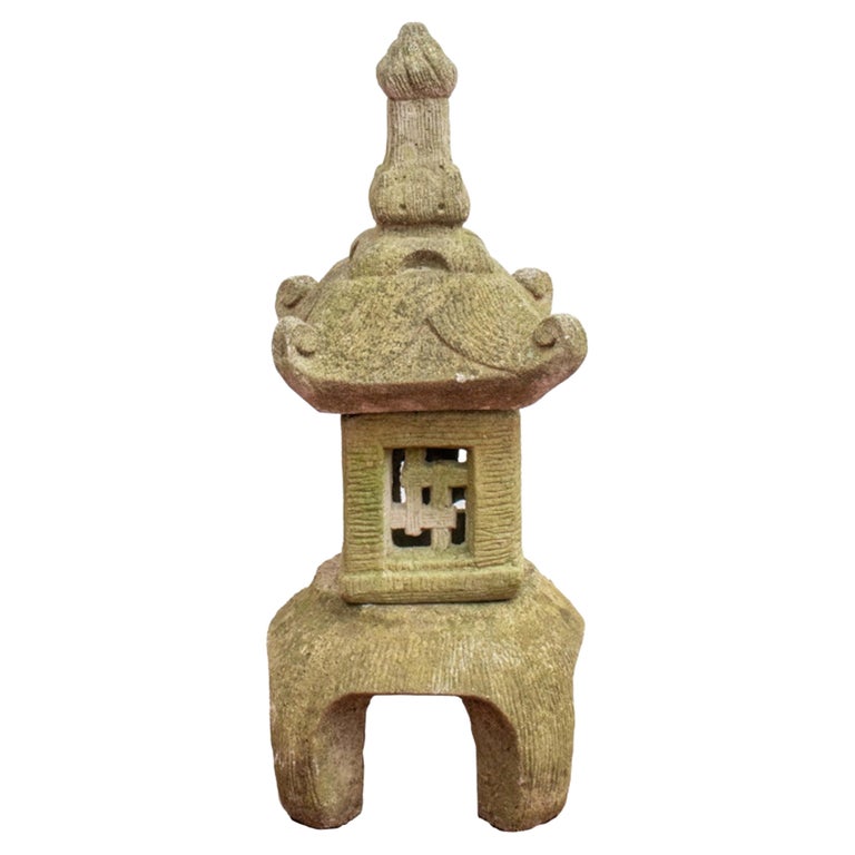 Cement Pagoda Garden Ornament For Sale at 1stDibs