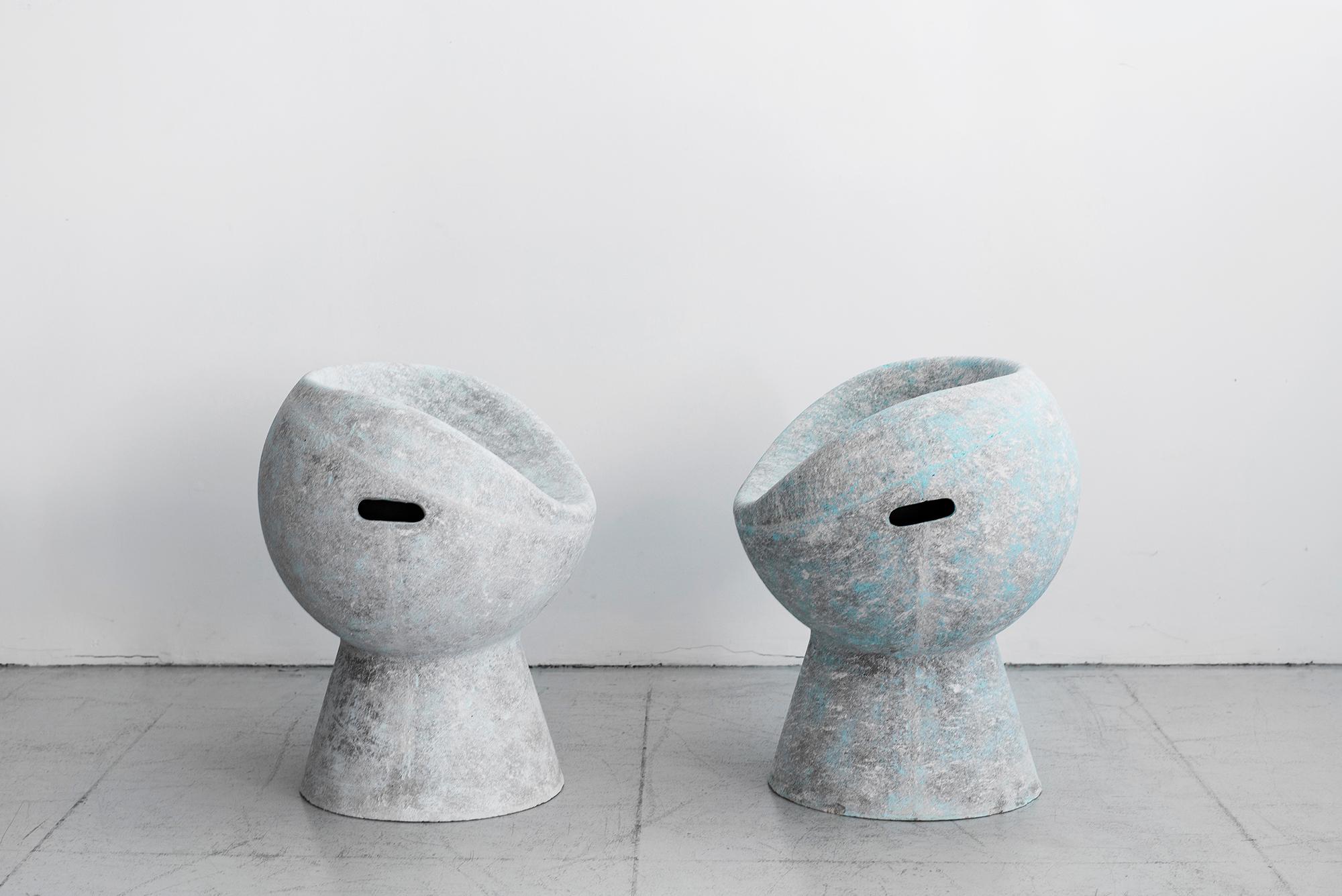 Cement Pod Chairs by Willy Guhl 8
